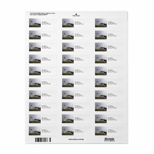 Pemaquid Point Lighthouse, Maine Etiket (Full Sheet)