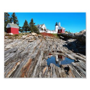 Pemaquid Point Lighthouse Maine Photo Print Foto Afdruk