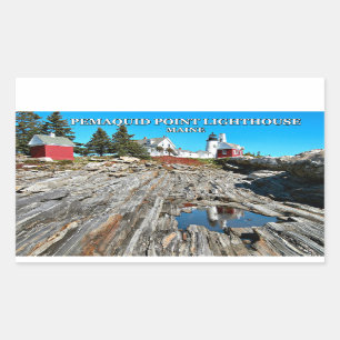 Pemaquid Point Lighthouse, Maine Rechthoekige Sticker