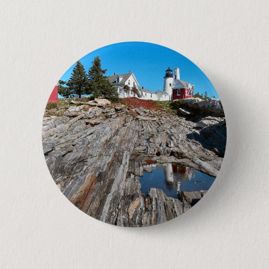 Pemaquid Point Lighthouse, Maine Ronde Button 5,7 Cm (Voorkant)