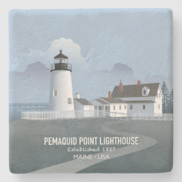 Pemaquid Point Lighthouse Stenen Onderzetter