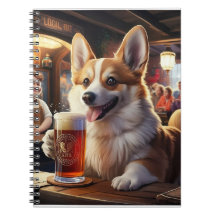 Pembroke Corgi Drink een biertje in de kroeg