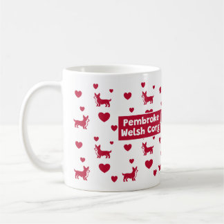 Pembroke Corgi gallois Mug Au Coeur Rouge