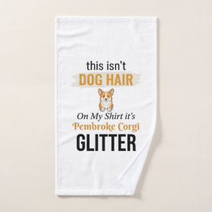 Pembroke Corgi Glitter Grappige Hond Liefhebber On Handdoek