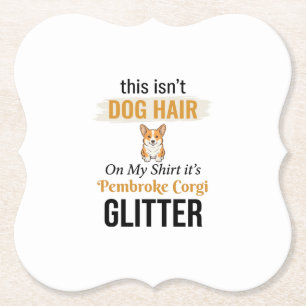 Pembroke Corgi Glitter Grappige Hond Liefhebber On Kartonnen Onderzetters