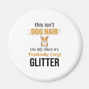 Pembroke Corgi Glitter Grappige Hond Liefhebber On Magneet