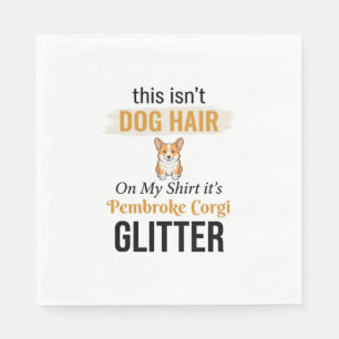 Pembroke Corgi Glitter Grappige Hond Liefhebber On Servet