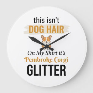 Pembroke Corgi Glitters Grappige Hond Liefhebber O Grote Klok