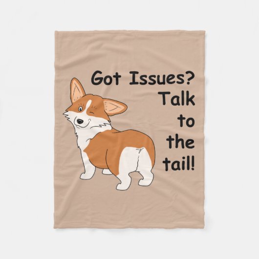 Pembroke Corgi heeft problemen? Fleece Deken (Voorkant)