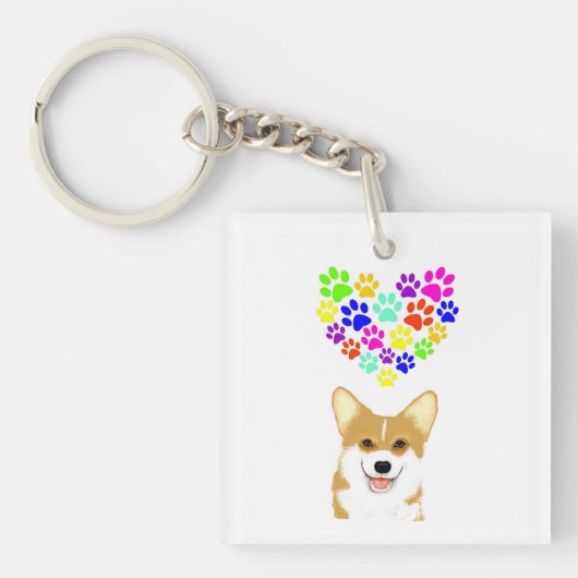 Pembroke Corgi Sleutelhanger (voorkant)