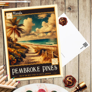 Pembroke Pines, Florida   Oude ansichtkaart Briefkaart