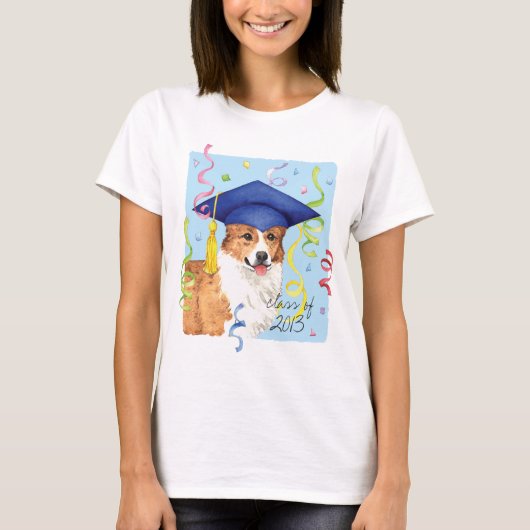 Pembroke Welsh Corgi Afstuderen T-shirt (Voorkant)