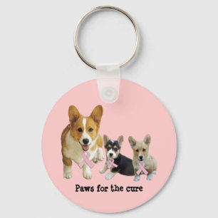 Pembroke Welsh Corgi Breast Cancer Sleutelhanger