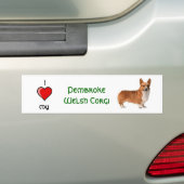 Pembroke Welsh Corgi Bumpersticker (Op auto)