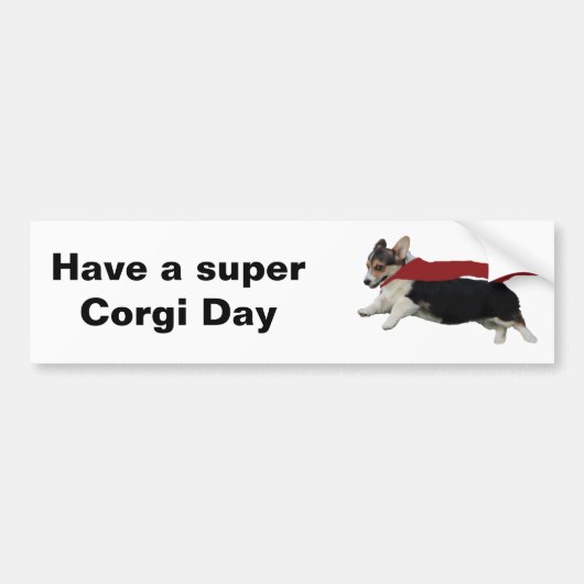 Pembroke Welsh Corgi Bumpersticker (Voorkant)