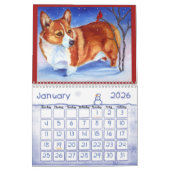 Pembroke Welsh Corgi Calendrier Corgi Charme Origi (Jan 2026)