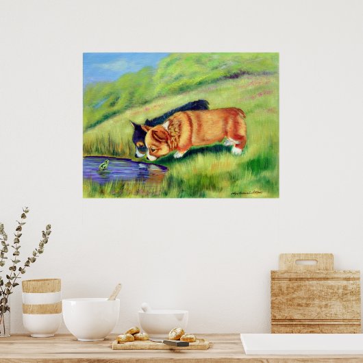 Pembroke Welsh Corgi Canvas Print (Keuken)