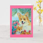 Pembroke Welsh Corgi Cards Kaart (Gele Bloem)