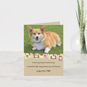 Pembroke Welsh Corgi Carte de voeux d'anniversaire