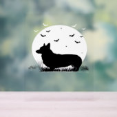 Pembroke Welsh Corgi Chien - Halloween Moon Silhou (Neutre)