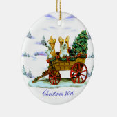 Pembroke Welsh Corgi Circle Ornament (Rechts)