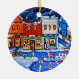 Pembroke Welsh Corgi Circle Ornement