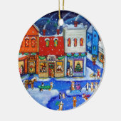 Pembroke Welsh Corgi Circle Ornement (Gauche)