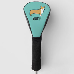 Pembroke Welsh Corgi Custom Naam Golfheadcover