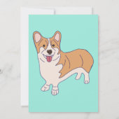 Pembroke Welsh Corgi Custom Party uitnodigingen (Achterkant)