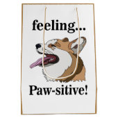 Pembroke Welsh Corgi Cute Dog  Medium Cadeauzakje (Achterkant)