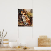 Pembroke Welsh Corgi Dog Art Imprimer Poster (Cuisine)