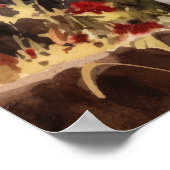 Pembroke Welsh Corgi Dog Art Imprimer Poster (Coin)