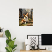 Pembroke Welsh Corgi Dog Art Imprimer Poster (Bureau à domicile)