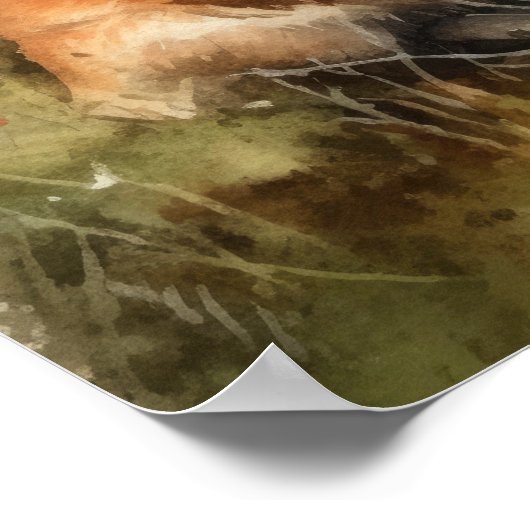 Pembroke Welsh Corgi Dog Art Imprimer Poster (Coin)