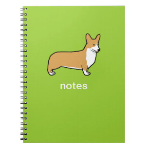 Pembroke Welsh Corgi Dog Grafisch met de Tekst van Notitieboek