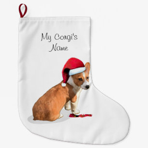 Pembroke Welsh Corgi Dog Grote Kerstsok