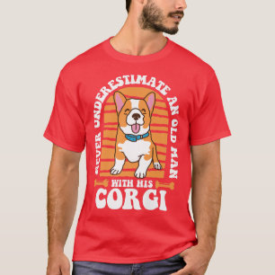 Pembroke Welsh Corgi Dog Old Man 1271 T-shirt