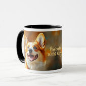 Pembroke Welsh Corgi Dog op Abstracte achtergrond Mok (Voorkant links)