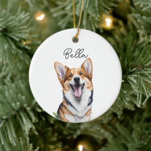 Pembroke Welsh Corgi Dog Pet Vakantie Kerstmis Keramisch Ornament