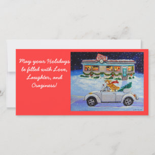 Pembroke Welsh Corgi-fotokaart Feestdagenkaart