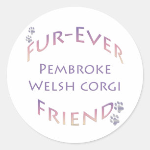 Pembroke Welsh Corgi Furever Ronde Sticker