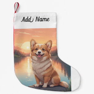 Pembroke Welsh Corgi hond Kleine Kerstsok