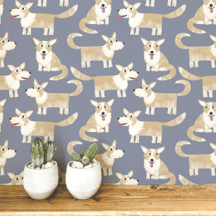 Pembroke Welsh Corgi Hondenpatroon Behang