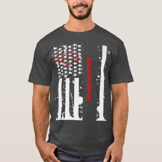 Pembroke Welsh Corgi-hondgrafiek met vintage VS  T-shirt