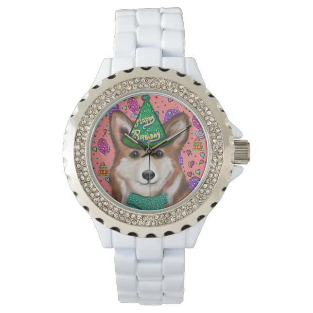 PEMBROKE WELSH CORGI HORLOGE (Voorkant)