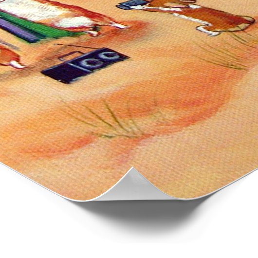 Pembroke Welsh Corgi Impression murale (Coin)