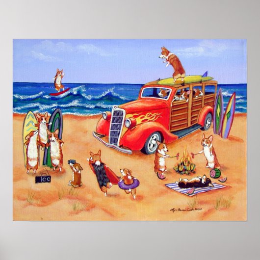 Pembroke Welsh Corgi Impression murale (Devant)