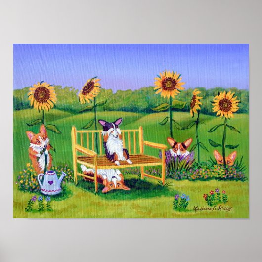 Pembroke Welsh Corgi Impression murale (Devant)