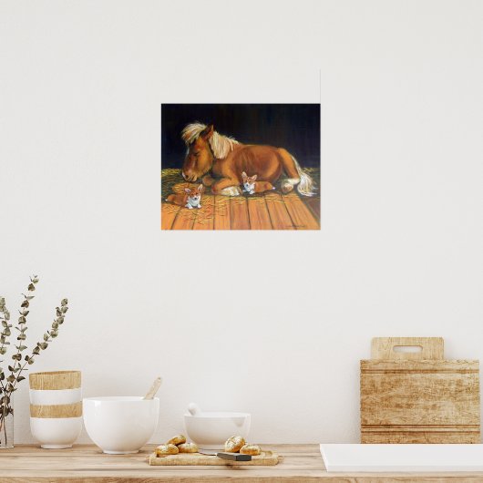 Pembroke Welsh Corgi Impression murale (Cuisine)