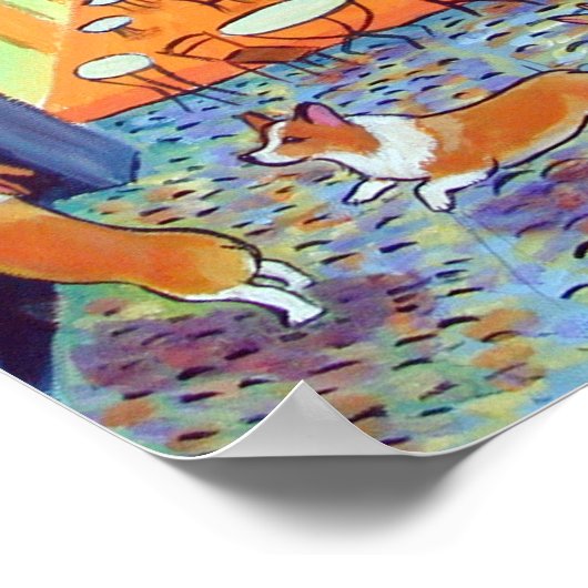 Pembroke Welsh Corgi Impression murale (Coin)